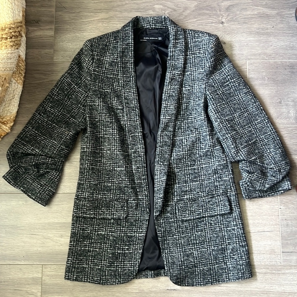 Zara women tweed like blazer
